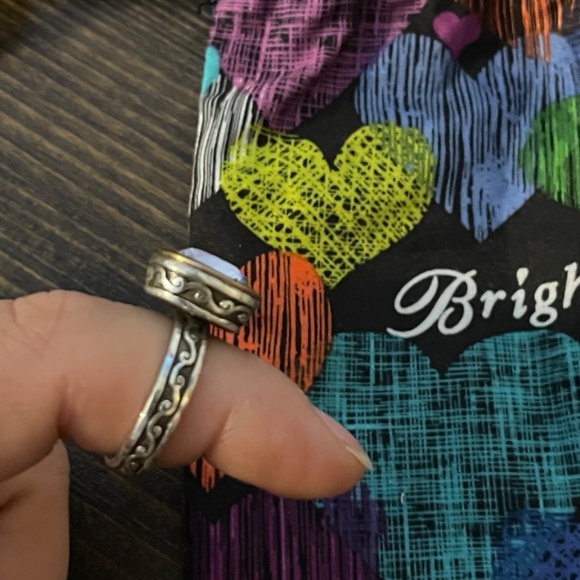 Brighton Venusian silver brushed gold  Lavender Blue Swarovski Crystals size 7 - Picture 5 of 6